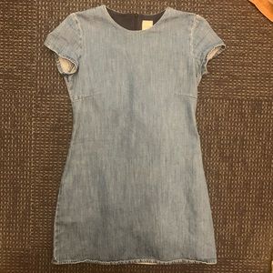 zara denim mini dress